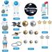 22 Pcs Space Cake Topper Set - Astronaut Figurine, Planet Rocket, Pearl Balls, Star DIY Cake Decorations - Outer Space Themed Party Supplies for Kids Birthday, Baby Shower - Blue - Buy Online on GoSupps.com