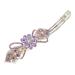 Housoutil Temperament Hair Clip Hair Clips for Thick Hair Barrettes for Women Hair Accessories for Women Barrettes for Thick Hair Mother Style Rhinestones Miss Purple Ponytail