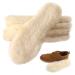 2Pairs Sheepskin Insoles Men's Premium Thick Wool Fur Fleece Inserts Cozy & Fluffy Men US 8.5 M