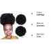 Synthetic Afro Puff Drawstring Ponytail | Short Kinky Curly Hair Bun Extension | 1B# Color | Large Size 90g | Updo Hairpiece Wig Clip in Bun Ponytail Extensions - Buy Online on GoSupps.com