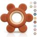 Caja Beißring Baby - Zahnungshilfe - Bitering Flower - Footy - Toughs - Nursing - Accessories silicone for babies from 3 months (chocolate)