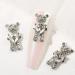 CeFoney Nail Art Rhinestone Kit Cute Bear Design Nail Decoration Set 10 Pieces Bear Nail Art Decoration 3D Metal Nail Jewellery Charms Crystal Nail Art Accessories for Women and Girls Kleine silver - Buy Online on GoSupps.com