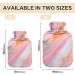 Hot Water Bottle 2L with Cover - Pink Blue Marble Abstract Art | Pain Relief & Hand Feet Warmer for Winter - International Shipping - Buy Online on GoSupps.com