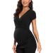 Love2Mi Maternity Nursing Shirt - Short Sleeve V-Neck Breastfeeding T-Shirt - Pregnancy XL Black - Buy Online on GoSupps.com