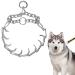 Metal Choke Chain for Dog Anti Bark Collars for Dogs Pet Outdoor Training Durable Thick Prong Collars Puppy Adjustable Silver Necklace for Dogs Daily Training (M)