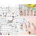 Letter Nail Art Stickers - 3D Self-Adhesive Alphabet Decals for Designer Manicure Tips - 8 Sheets English Letters & Words Design - Nail Decoration for Women & Girls - Buy Online on GoSupps.com