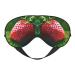 Strawberry Print Night Blackout Eyeshade with Elastic Strap Fit Shift Work Nap Travel Relaxing