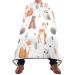Waterproof Barber Cape -Cute Deer Owl Fox Bear Cheetah Haircut Bib for Men Unisex Hair Cutting Cape(8rp1a)