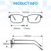Buy TJUTR Women's Blue Light Blocking Clear Glasses - Stylish Rectangle Metal Frame 733-V2 - Buy Online on GoSupps.com