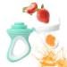 Baby Food Fruit Feeder Pacifier 2 Pack - Silicone Nipple Teething Relief with 6 Toy Teethers in Pink/Cyan - Buy Online on GoSupps.com