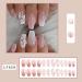 VENEKA Pink Gradient Glitter Nails Gradual Change Butterfly Rhinestones Nails Wearable Press on Nails Full Cover Nail Tips ABS - Buy Online on GoSupps.com