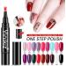 LICHENGTAI One Step Gel Nail Polish Pen 3 in 1 Nail Polish Pen UV Nail Gel Painting Pen No Base Top Coat Need Nails Art Tool Soak Off Gel Ideal for Home and Professional Manicure 086 - Buy Online on GoSupps.com