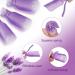Gel Nail Polish Remover Clips Set with Nail Wipes, Cuticle Kit, Nail Brush, and Files - 10pcs Purple Kit for Easy and Efficient Nail Polish Removal - Buy Online on GoSupps.com