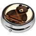 Shop Rustic Lodge Bear Portable Metal Pill Box | Mini 3-Compartment | Travel Essential for Small Pills - Buy Online on GoSupps.com