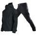 Hanxiulin men's training suit adjust jogging men casually long sleeves sport jacket autumn and winter leisure clothes leisure suit training suit house suit sweat jacket black 3xl