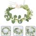 IWOWHERO Floral Headband Bride Flower Green Floral Headpiece Flower Headwear Guirnaldas Para Vintage Newspaper Wallpaper Wedding Flower Crown Wedding Garland Tiara Travel Iron Flowers Hair - Buy Online on GoSupps.com