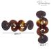 Parcelona French Swirl Medium Tortoise Shell Celluloid Hair Clip Barrette - 3 Inches - Buy Online on GoSupps.com