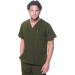 Dagacci Scrubs Top for Women and Men - X-Small Olive | Medical Uniform Shirt - Buy Online on GoSupps.com