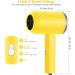 POKE Professional 1800W Hair Dryer with Diffuser - Compact Travel Blow Dryer | Portable Ionic Ceramic Tourmaline Technology | 2 Speed/3 Heat Settings | Comb Attachment | Foldable Design | Yellow - Buy Online on GoSupps.com