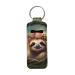 Suobstales Cute Sloth Print Chapstick Holder Keychain Neoprene Lip Balm Holder Lipstick Sleeve Pouch Lip Balm Portable Pocket Lip Gloss Tube Holder Travel Accessories