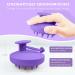 Head Massage Brush | Silicone Scalp Massager for Hair Growth | Purple Shampoo Brush - Buy Online on GoSupps.com