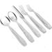 Linelax Weighted Utensils for Tremors and Parkinson's - 5 Piece Heavy Weight Steel Silverware Set - Adaptive Eating Flatware for Hand Tremor and Parkinson's - Buy Online on GoSupps.com
