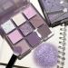 New Smoke Purple 9 Colors Eyeshadow Palette Pearlescent Matte Grey Purple Eye Shadow Makeup Palette Waterproof Korean Makeup