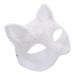 HOLIDYOYO Cat Mask Therian Mask Fox Mask White Paper Mache Mask Hand Painted Blank Mask DIY Your Own Mask Animal Mask White1