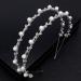 Beaupretty Women Crystal and Pearl Headband Alloy Double-row Hair Hoop Delicate Headdress Hair Jewelry - Buy Online on GoSupps.com
