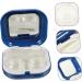 JECOMPRIS Contact Lens Travel Kit - 2 Sets of Stylish ABS Containers & Makeup Box for Cosmetic Lens Care - Portable Blue Case (7.3x7.3x2.6cm) | International Shipping Available - Buy Online on GoSupps.com