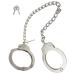 Yoghourds Metal Long Handcuffs - Sturdy Durable Double Lock Steel LegCuffs, Police Professional Heavy Duty Ankle Handcuffs with 2 Keys & Holster (Sliver)