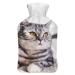 Fat Cat Hot Water Bottle With Cover Plush Bed Bottle Hand Warmer For Adults And Children 26.5X15.3cm