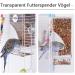 Automatic Bird Feed Dispenser - Acrylic Transparent Parrot Feeder for Budgies Canaries & Finches - Ideal Cage Accessory - Buy Online on GoSupps.com