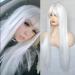 BLUPLE 22 Platinum White Synthetic Hair Wig for Cosplay Daily Wear - No Lace Straight None-Lace Wig #1001 - Buy Online on GoSupps.com