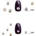 Mezerdoo 1 Box AB Beige Metal Edge Glitter Nail Beads Studs Beauty Charm Nail Art DIY Pearls Decorations Wheel Half Round Pearls Metal Rhinestone 3D Nail Art Flat Beads - Buy Online on GoSupps.com