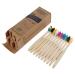 Generic toothbrushes made of wood bamboo toothbrushes with soft bristles soft coal-infused bristles toothbrush travel set with soft bristles for men and women 10 different colors