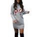 Hoodie women Christmas Sweatshirt costume cartoon sexy party clothes hooded tops dress Christmas dress dress Christmas dress sweatshirts dress autumn winter gray xl xl