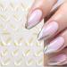 3D Glitter French Line Nail Stickers - Self-Adhesive Geometric Nail Art & Design Accessories - Buy Online on GoSupps.com