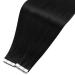 Moresoo Virgin Tape-In Extensions | Real Remy Hair | Invisible Adhesive Tapes | 5 Pieces 50cm - #1 2nd Virgin Hair - Buy Online on GoSupps.com