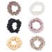 6 pieces of elastic hair tie pearl elastic hair tie ponytail holder pearls hair rope hair scrunch suitable for girls women children's hair accessories ponytail hair band
