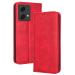 RankOne Flip Leather Case Cover for Motorola Moto G84 (6.5" Inches) Red Motorola Moto G84 Red