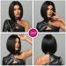 Esmee Short Straight Black Bob Wig 12 Shoulder Length Synthetic for Women - Daily Party & Cosplay Use - Pack of 1 - Buy Online on GoSupps.com