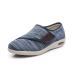 Swollen Feet Diabetic Edema Boots Slippers Elderly Men Diabetic Walking Swollen Feet Shoe with Adjustable Straps Wide Walking Shoes for Elderly Foot Pain Relief 11 Blue