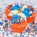 Fancy Orange and Blue Edible Sprinkles for Cake & Cupcake Decorating - Ice Cream Toppings - Foam Pit Safe - Buy Online on GoSupps.com