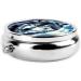 Wolf Under Moon Portable Metal Pill Box | 3-Compartment Mini Design for Travel | Small Pill Organizer | Hinged Fastening | Black - Buy Online on GoSupps.com