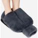 Foot warmer gray 36 x 30 cm plush 2 L washable and removable foot warmer reusable not electrically: warmth cozy and durable for your feet perfect for men and women