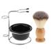 Razor holder Practical men's shaving brushes fashion-barber-wood-shaving brushwood set male razing rack kit made of stainless steel and acrylic shell 11.5x12.5cm silver