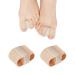 2 pieces of hose bandages silicone toe extensor hallux valgus correction gel large toe spacers with 2 loops double-hole toe orthosis for bale pain and overlapping toes women men