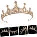 Beatifufu Crown Bridal Hair Accessories Wedding Hair Accessories Rhinestone Hair Accessories 15X15CM Golden - Buy Online on GoSupps.com