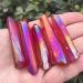 5 Pack Natural Crystal Points Rainbow Titanium Treated Quartz Rods Natural Quartz Crystal Minerals s - Buy Online on GoSupps.com